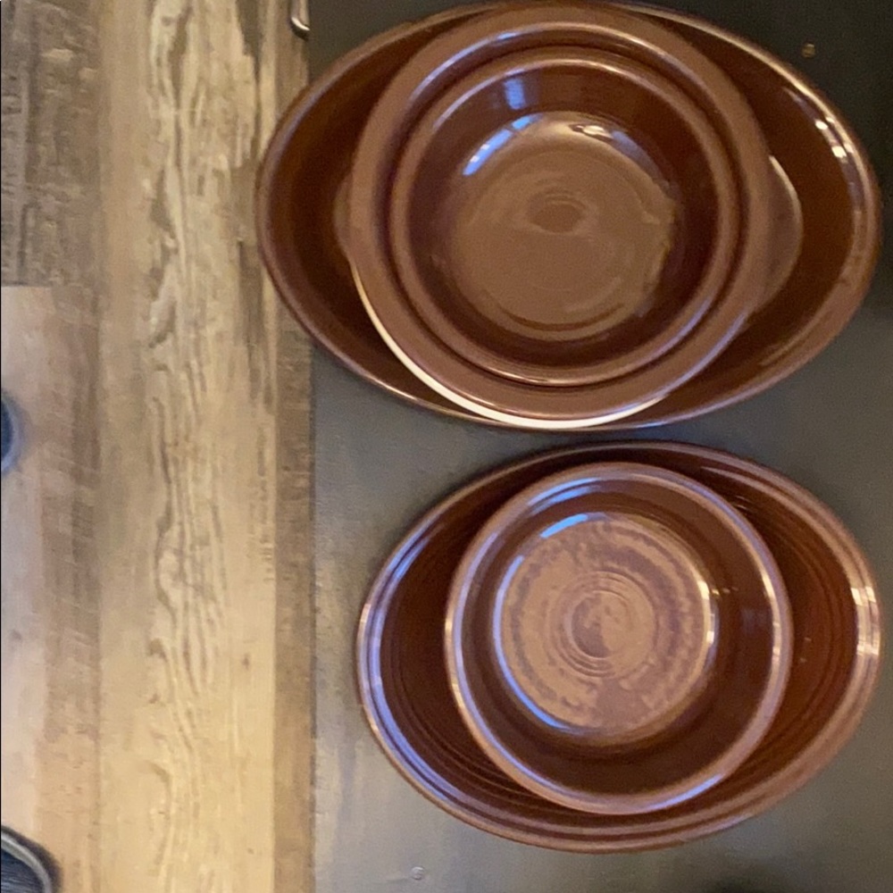 Fiestaware LOT! Brown and ivory!!